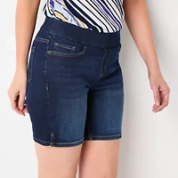 Liz Claiborne Amber Womens Mid Rise Denim Pull-On Short