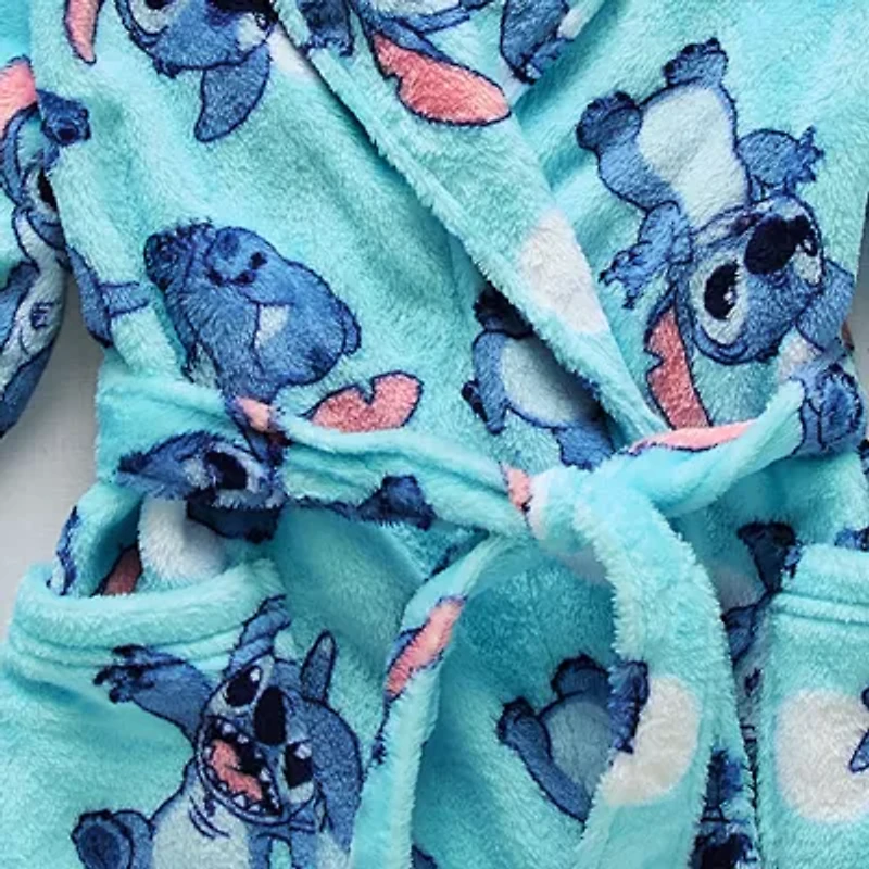 Disney Collection Little & Big Kid Girls Knee Length Long Sleeve Lilo & Stitch Robe