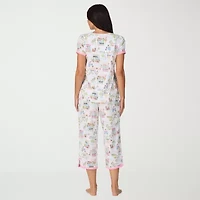 Cuddl Duds Womens Short Sleeve 2-pc. Pajama Sets