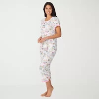 Cuddl Duds Womens Short Sleeve 2-pc. Pajama Sets