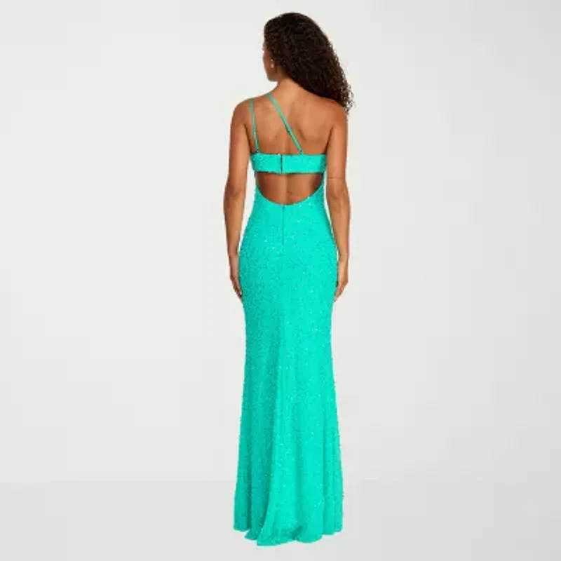 City Triangle Womens Juniors Beaded Cut Outs Sequin Bodycon Dress