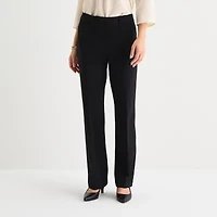 Liz Claiborne Emma Ponte Womens Tall Flare Mid Rise Pull-On Pant