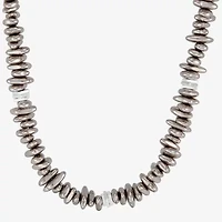 Silpada Silpada Womens White Hematite Sterling Silver 16 Inch Beaded Necklace