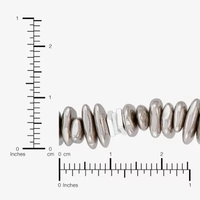 Silpada Silpada Womens White Hematite Sterling Silver 16 Inch Beaded Necklace