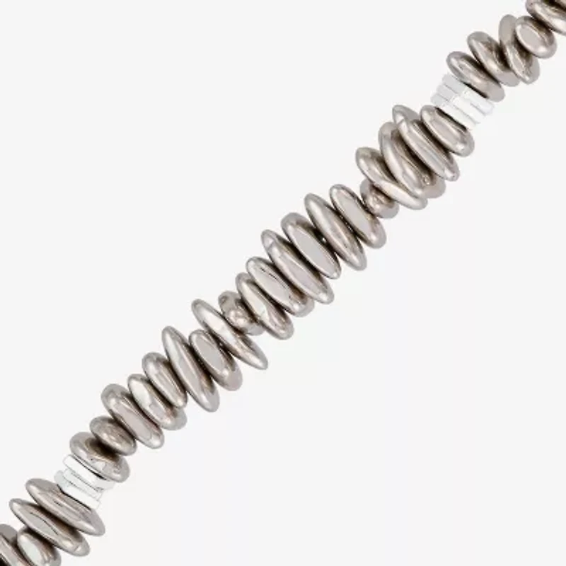 Silpada Silpada Womens White Hematite Sterling Silver 16 Inch Beaded Necklace