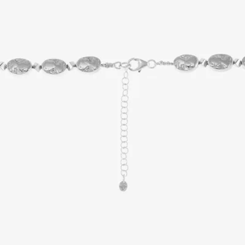 Silpada Silpada Womens White Hematite Sterling Silver 16 Inch Beaded Necklace