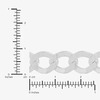 Womens Sterling Silver 24 Inch Curb Chain Necklace