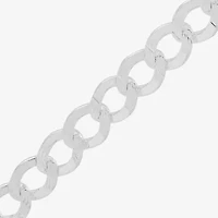 Womens Sterling Silver 24 Inch Curb Chain Necklace
