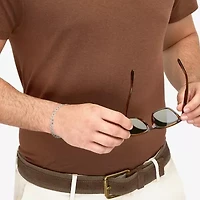 Womens Sterling Silver 8 1/2 Inch Solid Curb Chain Bracelet