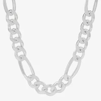 Made in Italy Mens Sterling Silver 24 Inch Figaro Chain Necklace
