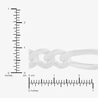 Made in Italy Mens Sterling Silver 24 Inch Figaro Chain Necklace