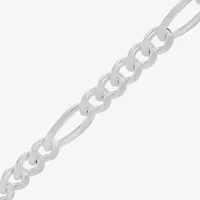 Made in Italy Mens Sterling Silver 24 Inch Figaro Chain Necklace