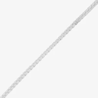 Made in Italy Womens Sterling Silver Inch Box Chain Necklace