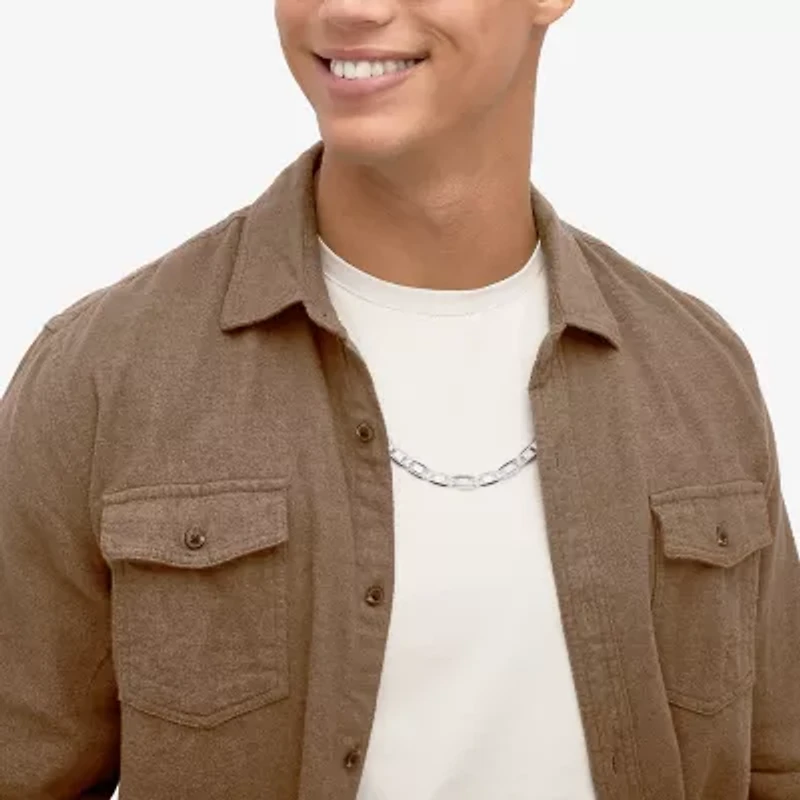 Made in Italy Unisex Adult Sterling Silver 22 Inch Chain Necklace