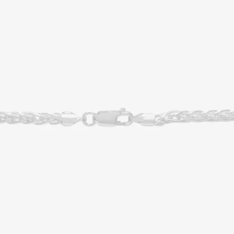 Made in Italy Mens Sterling Silver 22 Inch Wheat Chain Necklace