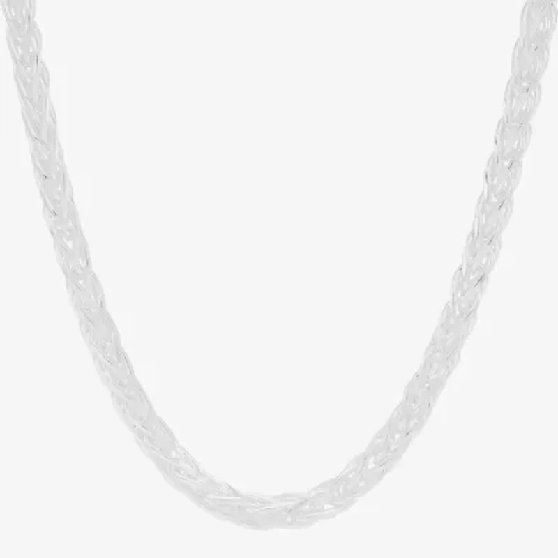 Made in Italy Mens Sterling Silver 22 Inch Wheat Chain Necklace