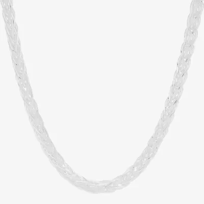 Made in Italy Mens Sterling Silver 22 Inch Wheat Chain Necklace