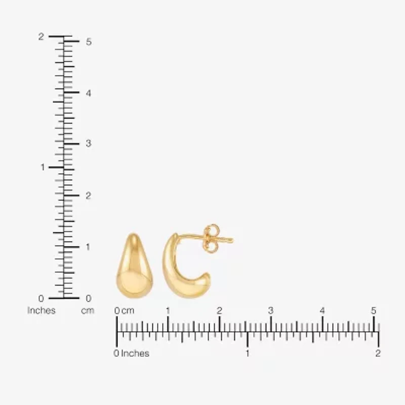 Silver Addiction Womens 14K Gold Over Silver 2 Pair Earring Set