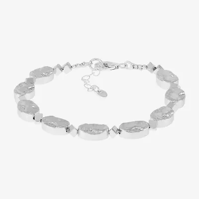 Silpada Silpada Womens Genuine White Hematite Sterling Silver Beaded Bracelet
