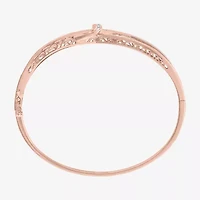 1/10 CT. T.W. Diamond Crossover Bangle Bracelet Sterling Silver or 14K Gold Over