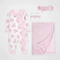 Baby Essentials Girls 4-pc. Clothing Set