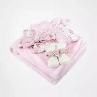 Baby Essentials Girls 4-pc. Clothing Set