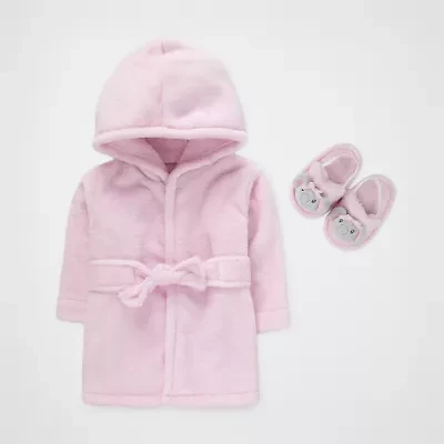 Baby Essentials Baby Girls Knee Length Long Sleeve Robe