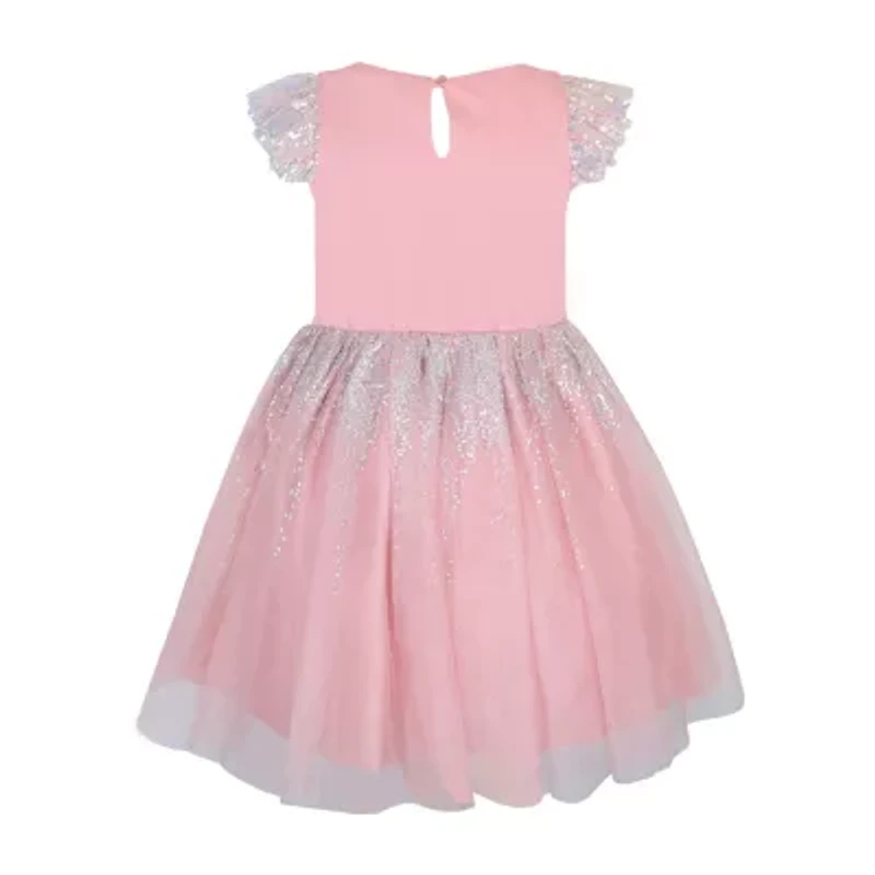 Lilt Little Girls Short Sleeve Tutu Dress