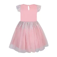 Lilt Little Girls Short Sleeve Tutu Dress