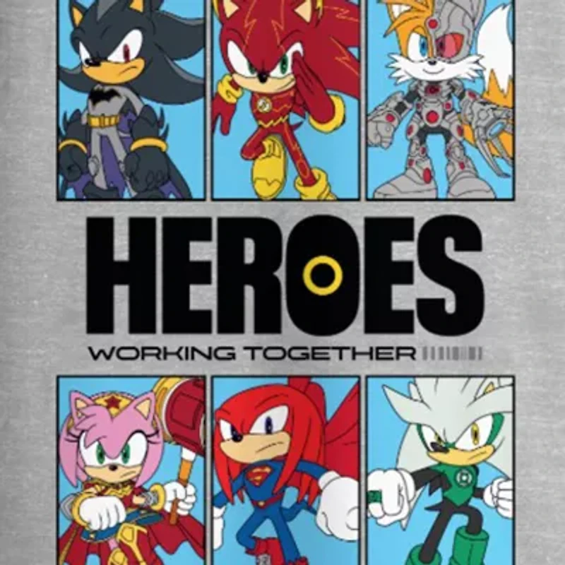 Little & Big Kid Boys Crew Neck Short Sleeve Regular Fit Sonic the Hedgehog Graphic T-Shirt