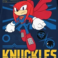 Knuckles Little & Big Kid Boys Crew Neck Short Sleeve Oversized Sonic the Hedgehog Graphic T-Shirt