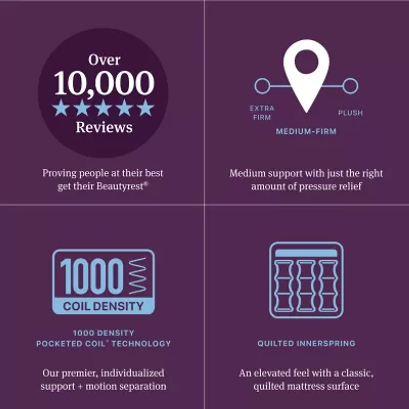 Beautyrest World Class Level Three 14.5" Medium Tight top