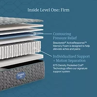 Beautyrest Level One 13" Firm Tight top - Mattress + Box Spring