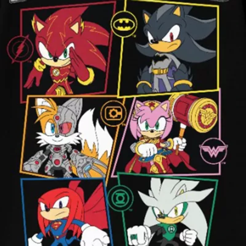 Little & Big Kid Boys Crew Neck Short Sleeve Oversized Sonic the Hedgehog Graphic T-Shirt