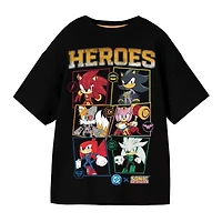 Little & Big Kid Boys Crew Neck Short Sleeve Oversized Sonic the Hedgehog Graphic T-Shirt