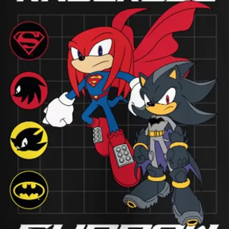 Knuckles Shadow Little & Big Kid Boys Crew Neck Short Sleeve Regular Fit Sonic the Hedgehog Graphic T-Shirt