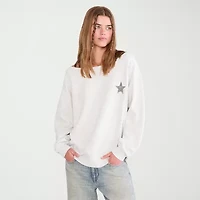 AEROPOSTALE Womens Juniors Boat Neck Long Sleeve Sweatshirt