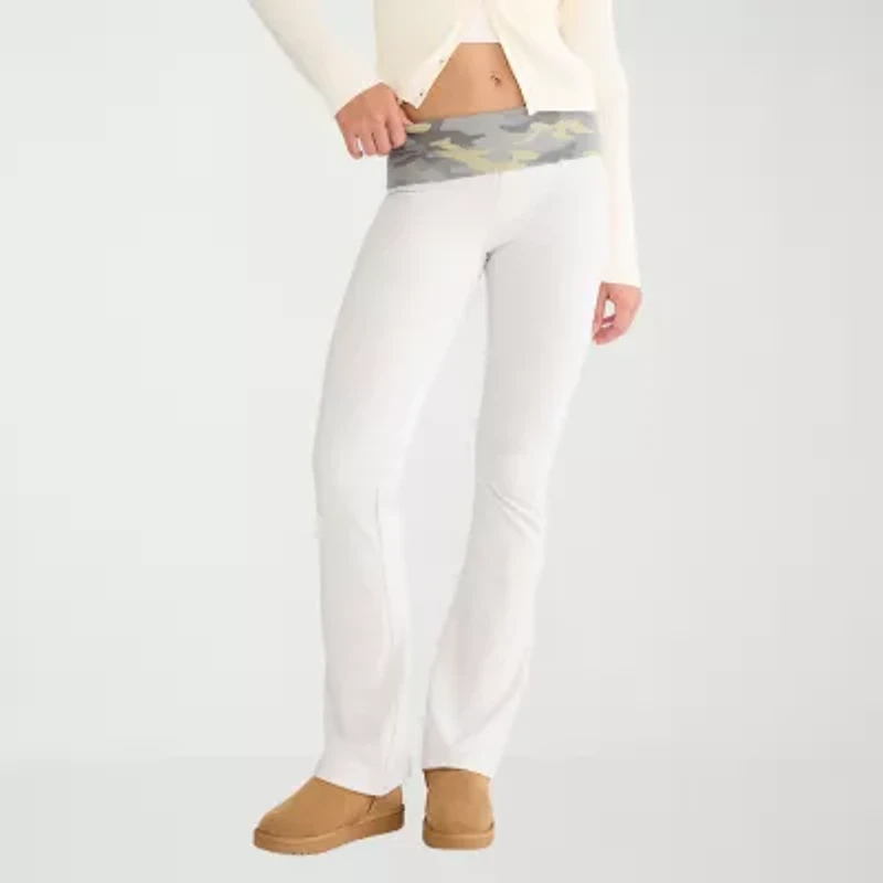 AEROPOSTALE Womens Mid Rise Knit Flare Juniors Full Length Leggings