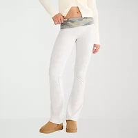 AEROPOSTALE Womens Mid Rise Knit Flare Juniors Full Length Leggings