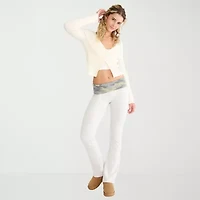 AEROPOSTALE Womens Mid Rise Knit Flare Juniors Full Length Leggings