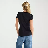 AEROPOSTALE Womens Juniors Crew Neck Short Sleeve Regular Fit Graphic T-Shirt