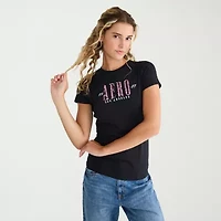 AEROPOSTALE Womens Juniors Crew Neck Short Sleeve Regular Fit Graphic T-Shirt
