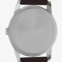 Timex Mens Brown Leather Strap Watch Tw2y12600jt