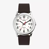 Timex Mens Brown Leather Strap Watch Tw2y12600jt