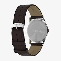 Timex Mens Brown Leather Strap Watch Tw2y12600jt