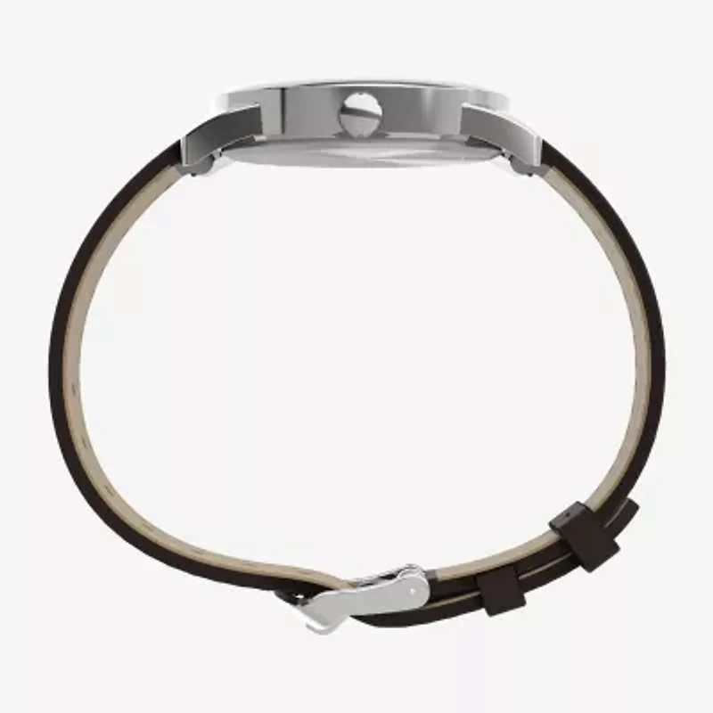 Timex Mens Brown Leather Strap Watch Tw2y12600jt