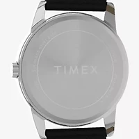 Timex Mens Black Leather Strap Watch Tw2y12800jt
