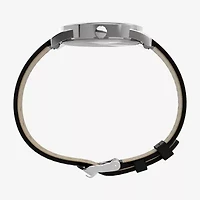 Timex Mens Black Leather Strap Watch Tw2y12800jt