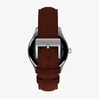 Timex Mens Brown Leather Strap Watch Tw2y16200jt