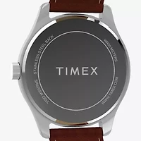 Timex Mens Brown Leather Strap Watch Tw2y16200jt